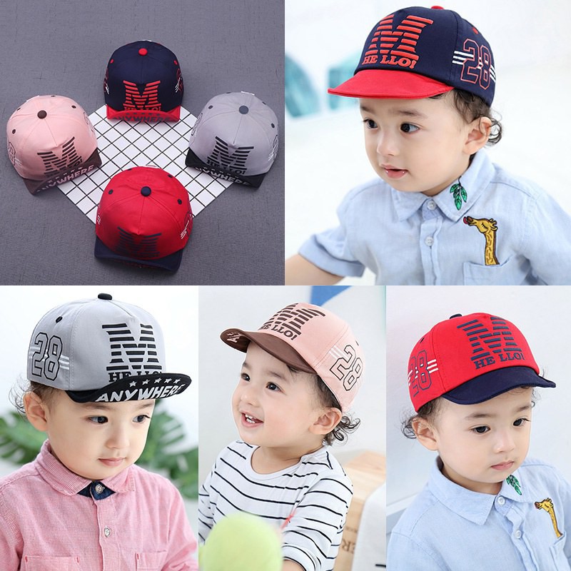 ♕ Mũ Lưỡi Trai Thêu Chữ Chất Liệu Thoáng Khí Thời Trang Cho Bé