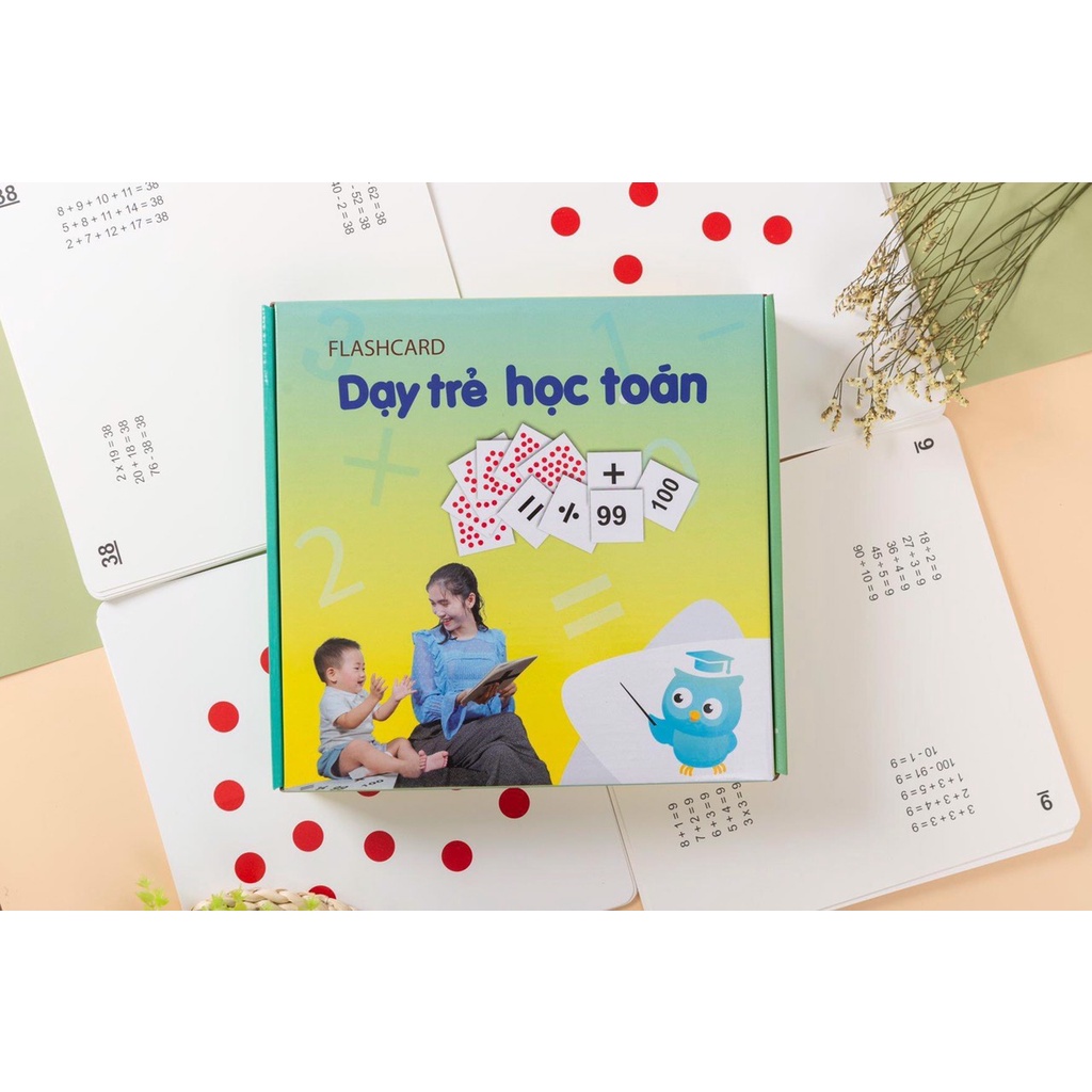 [Bộ 109 thẻ] Flashcard - Thẻ học thông minh Dạy Trẻ Học Toán Chuyên sâu Chuẩn Phương Pháp Glenn Doman Hoa Kỳ