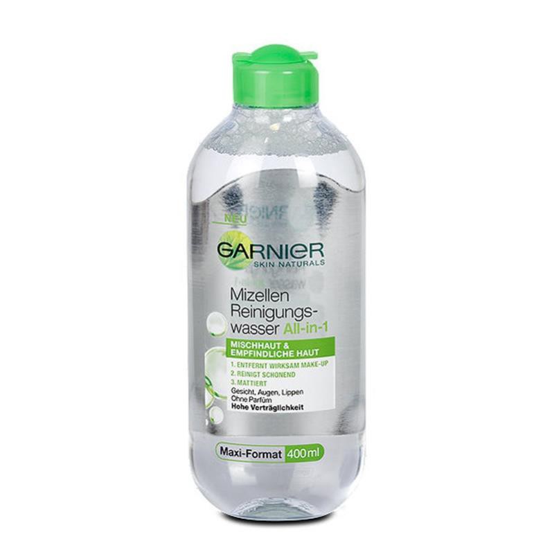 Nước Tẩy Trang Garnier Skin Active Solution Micellaire 400ml Xanh