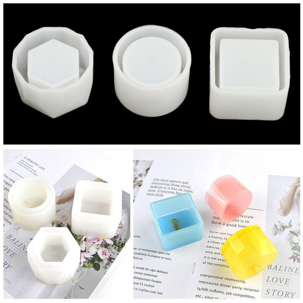 Set 3 Dụng Cụ Làm Bánh Tiện Dụng|Khuôn Làm Chậu Cây Hình Lục Giác Bằng Nhựa Resin Thủ Công