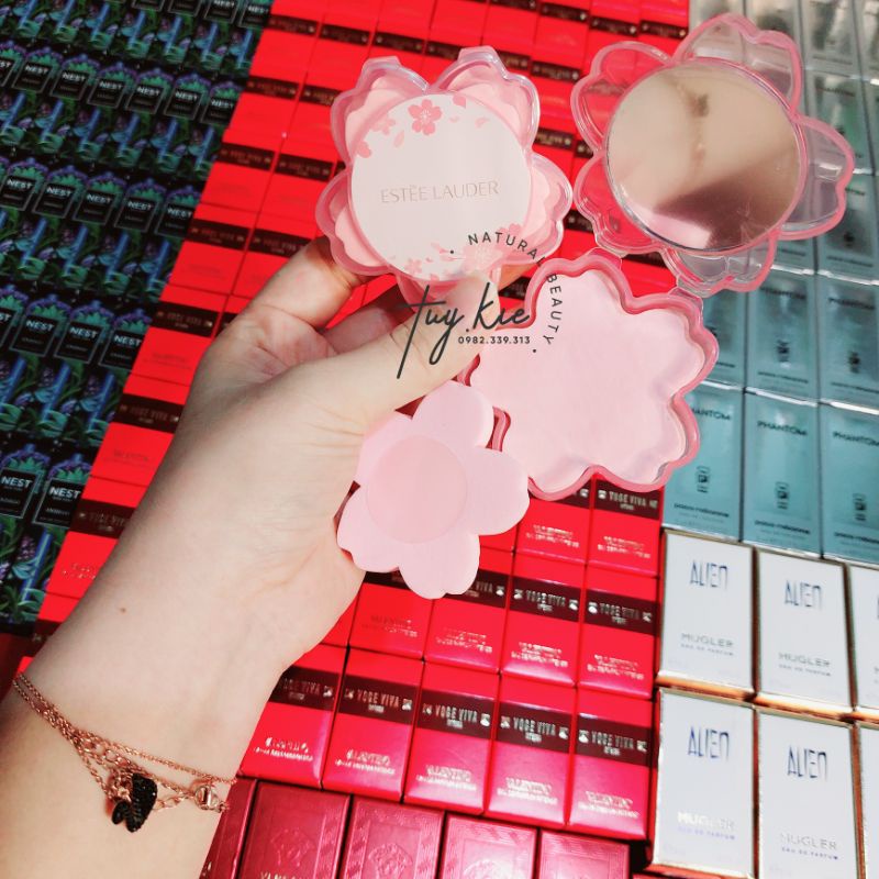 [ Gift Hãng ] Khay Gương Kèm 80 Tờ Giấy Thấm Dầu Es.t€€ L@uder
