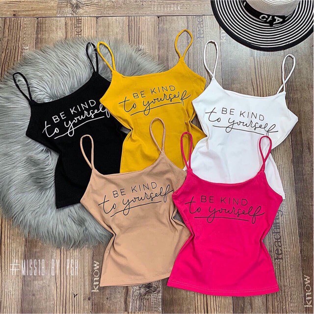 Áo Kiểu Croptop 2 dây in chữ Thời Trang - Ảnh Thật Kèm Video- Hàng Có Sẵn | BigBuy360 - bigbuy360.vn