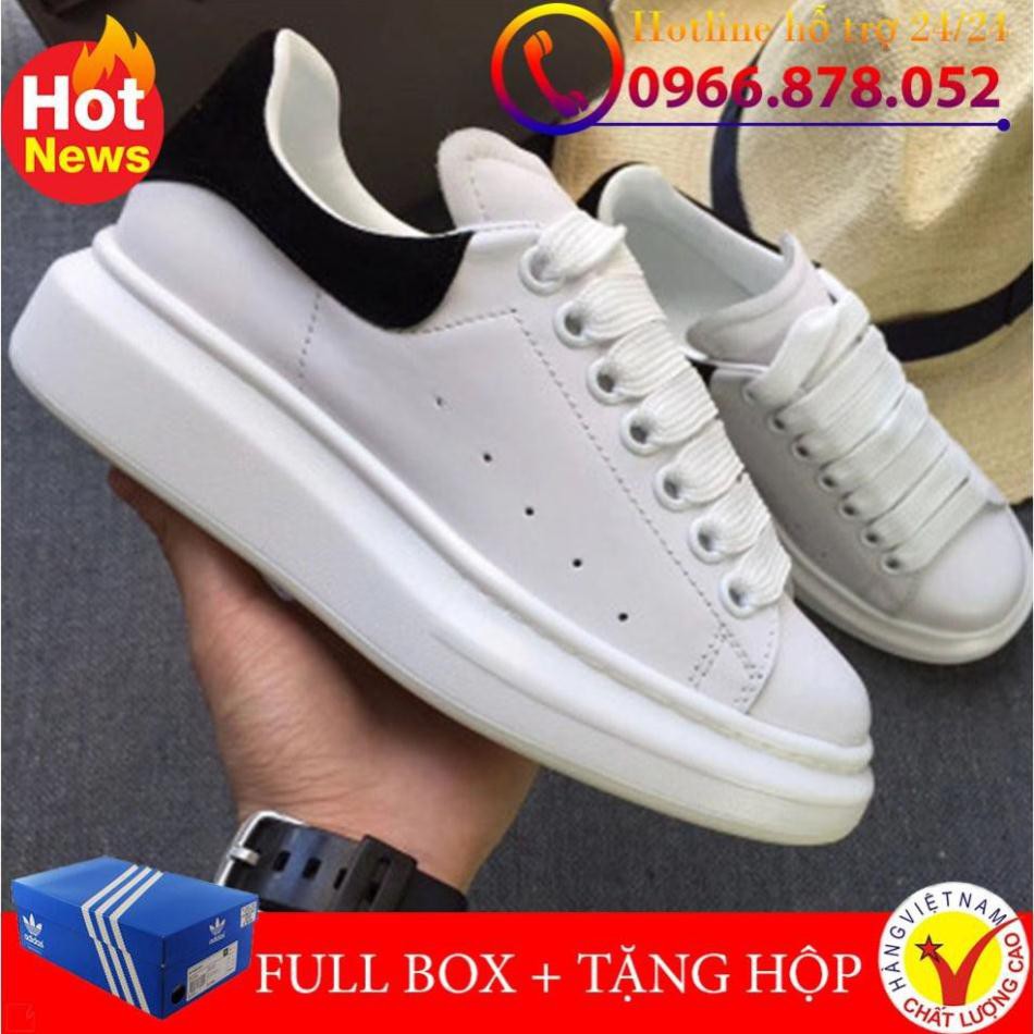 Giày Mc.queen Trắng Gót Đen | Full box nhé | < . . * Du ri
