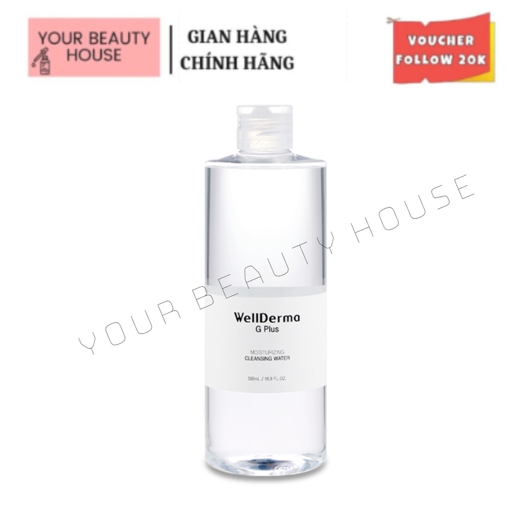 Nước tẩy trang làm sạch sâu WellDerma 500ml