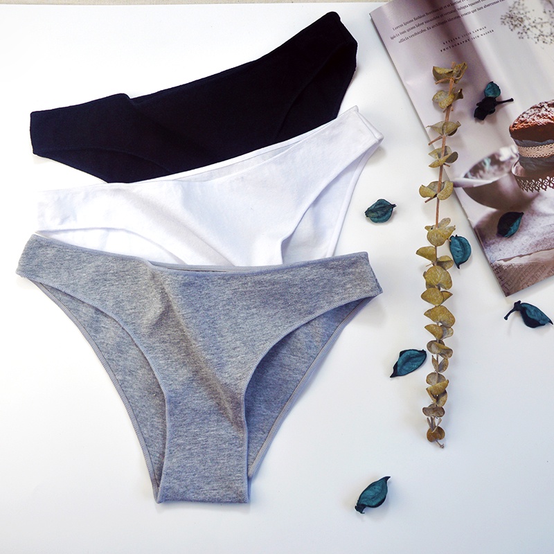 Set 3 quần lót ECMLN vải cotton thoáng khí cho nữ