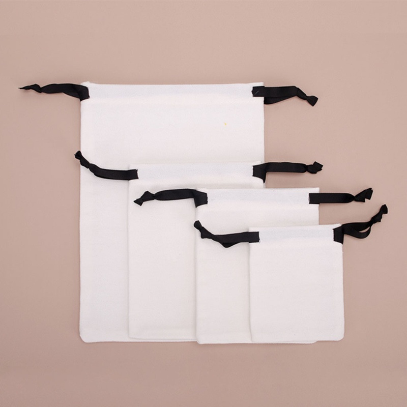 Túi Dây Rút Chất Liệu Cotton Dùng Để Đựng Trang Sức / Kẹo Giáng Sinh Có Thể Tái Sử Dụng