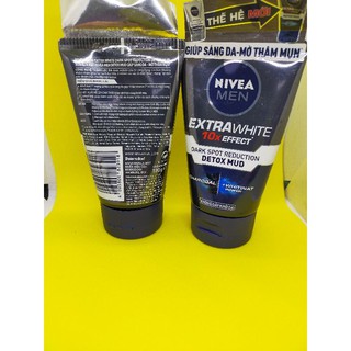 NIVEA MEN  EXTRA WHITE DETOX MUD SỮA RỬA MẶT