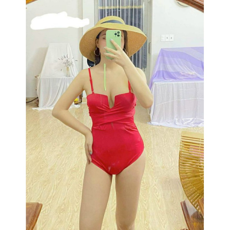 Bikini, Đồ Bơi Đi Biển Một Mảnh Thân Liền Gọng Vuông Xẻ ngực Sexy nhiều màu NS20 | BigBuy360 - bigbuy360.vn