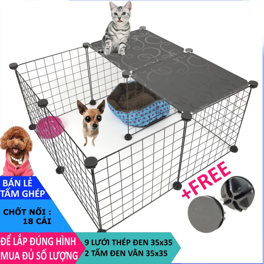 Chuồng chó, chuồng mèo (Bán Theo Tấm) bằng tấm nhựa ghép, tấm lưới sắt