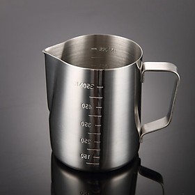 [Có chia vạch] Cốc ca đánh sữa inox 350ml - 550ml - 1l (100% inox 304)cà phê Espresso 1000ml