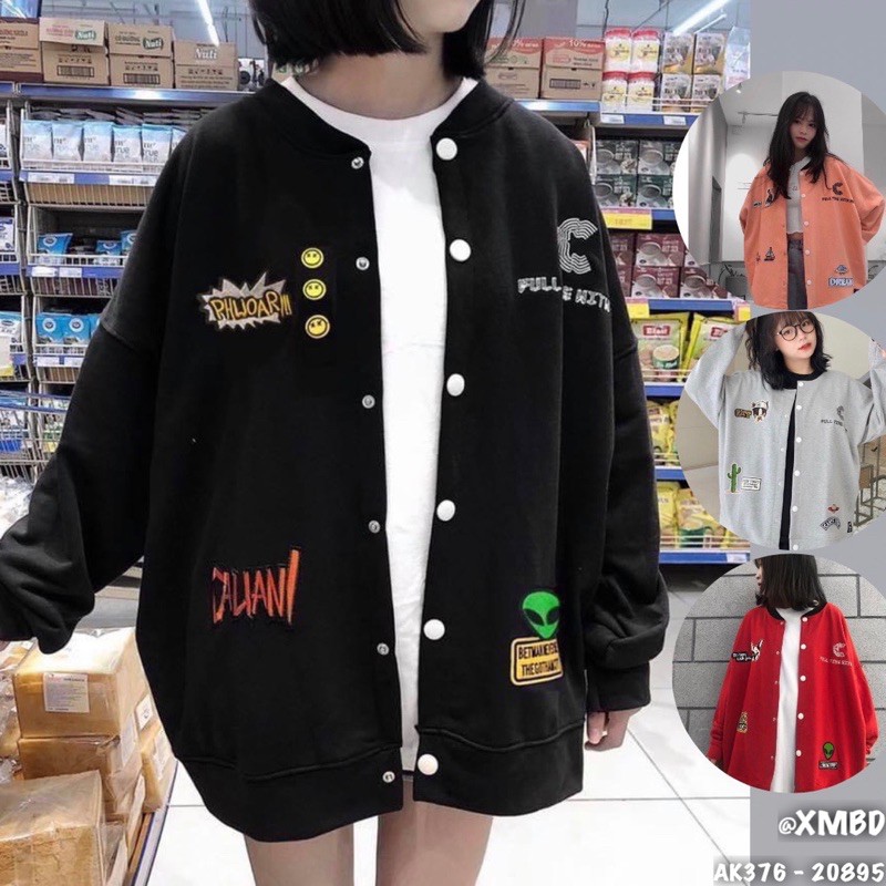 Áo Khoác Cardigan Nỉ Nam Nữ Dày Dặn Hàng QC Form Rộng Unisex Áo Cardigan Nỉ Bông DREAM LOGO - AK3376