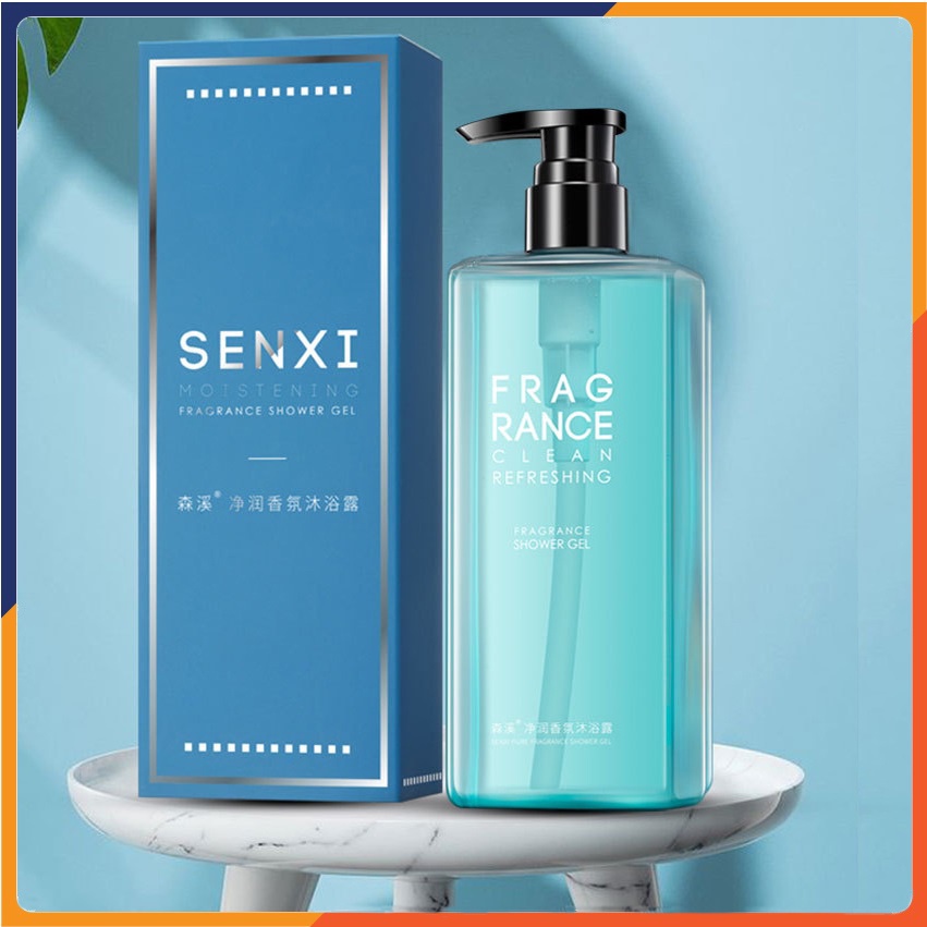 Sữa tắm nam thơm lâu trắng da body SENXI 500ml làm sạch toàn thân, hương gỗ, dưỡng ẩm, khử mùi cho nam giới SPT110041