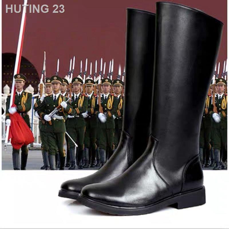 Chiến tranh thế giới thứ hai Giày bốt Đức tất cả các trận đấu cao cổ da đen đi dây kéo ống thẳng dài nam