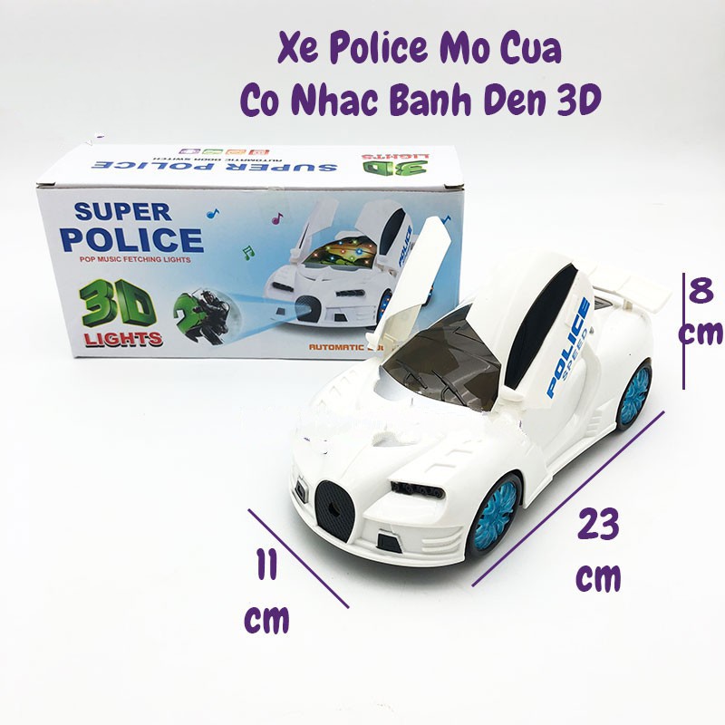 (RẺ NHẤT SHOPEE) Trò chơi chiếc xe cảnh sát biết đi, có đèn phát sáng hỗ trợ bé chơi buổi tối có nhạc cửa mở cực bền