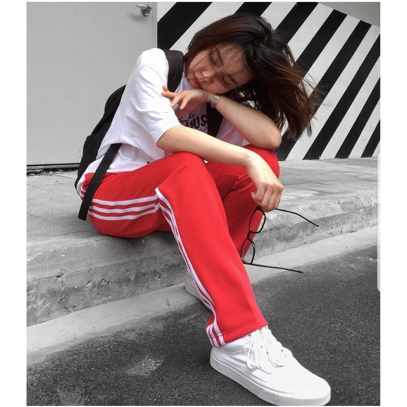 Quần jogger thể thao nam nữ 3 sọc suông