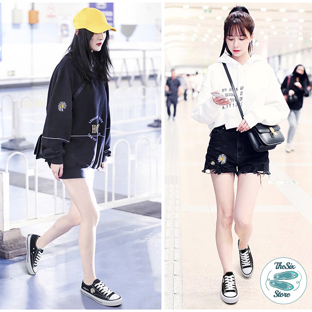 Giày thấp cổ hoa cúc 4 màu | BigBuy360 - bigbuy360.vn