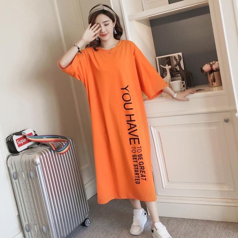 Váy bầu YOU HAVE - đầm bầu From Rộng Dáng Dài Có Size Tới 75Kg