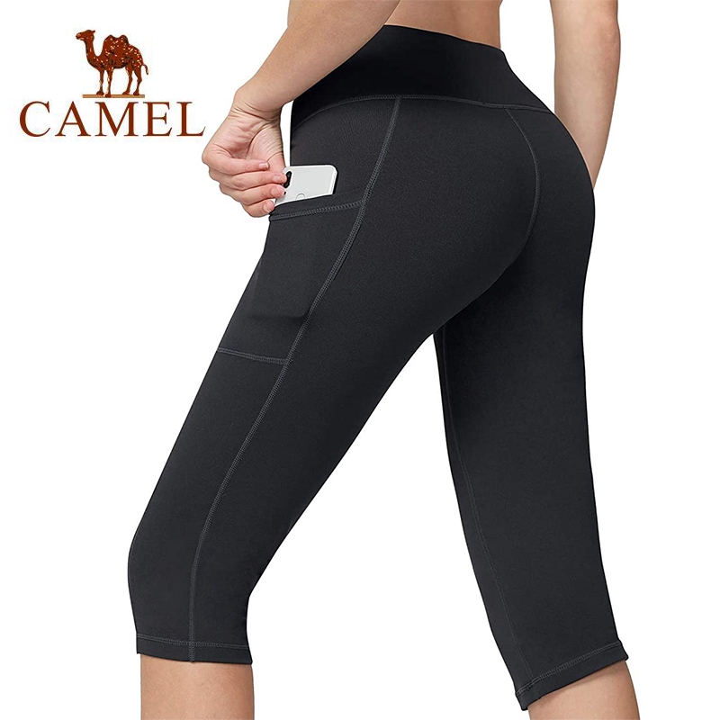 Quần tập yoga CAMEL lưng cao co giãn thoải mái năng động cho nữ