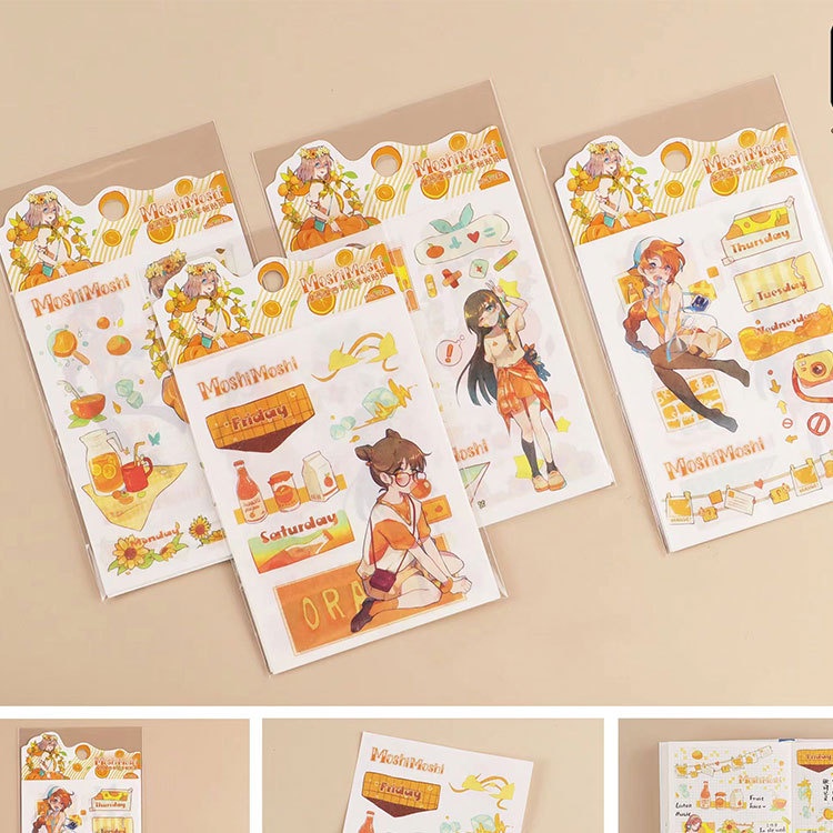 Sticker cute hình dán vintage anime hộp 100 tấm trang trí mũ bảo hiểm sổ dễ thương blackpink bts bullet journal TOGU