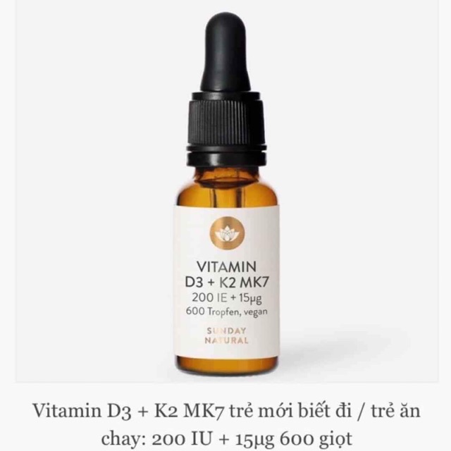 Vitamin D3 K2 MK7 Sunday nutural