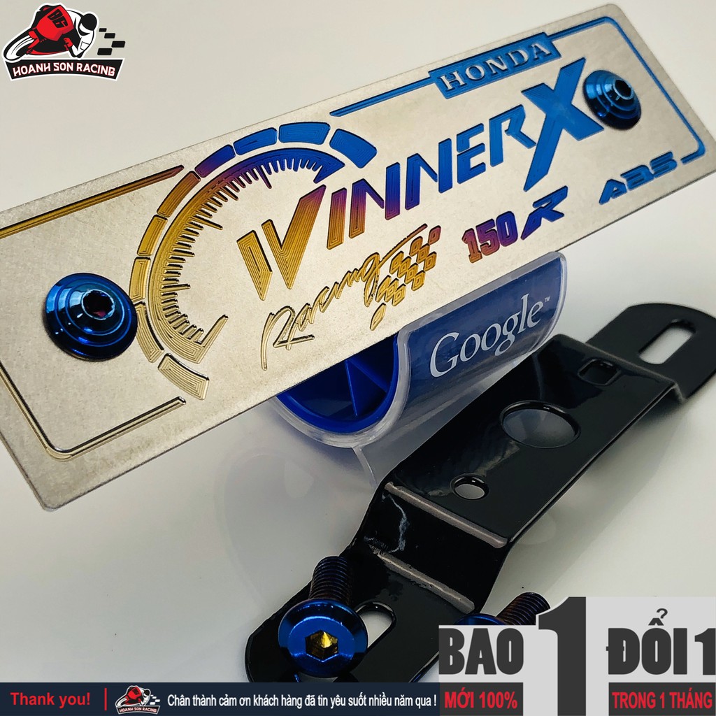 Bảng tên titan WINNER X, titan 100% gắn cho các đời xe winnerX TẶNG pát gắn bảng tên winnerX và ốc gắn bảng tên titan 6l