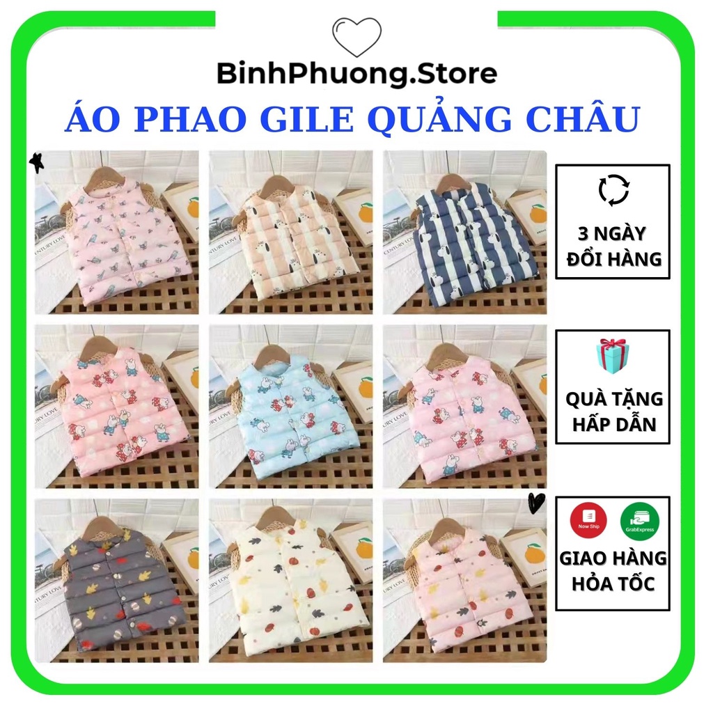 Áo Khoác Gile Phao Cho Bé Trai Bé Gái Phong Cách Hàn Quốc 6 tháng 1 2 3 4 5 tuổi BinhPhuong.Store