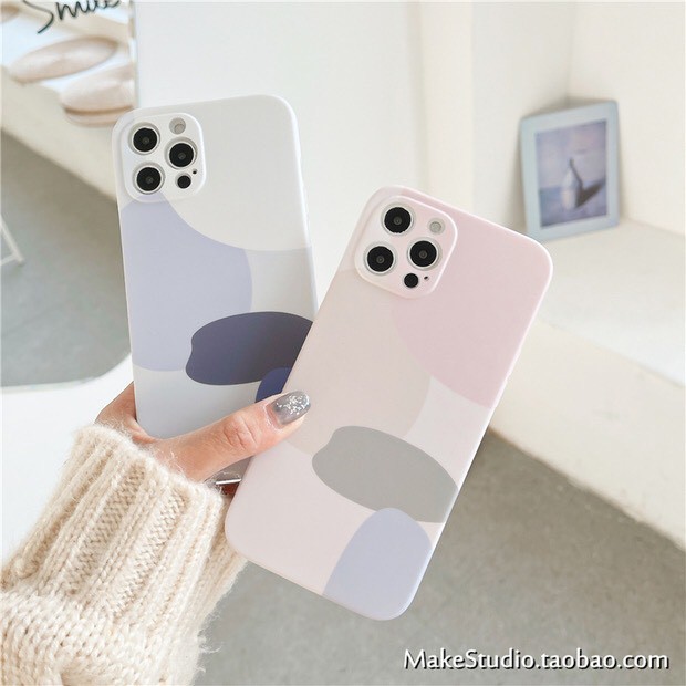 Ốp lưng iPhone Ốp Da Nhựa Dẻo Màu Sắc Cute Cute  iPhone 7plus/8plus/x/xs/xs max/11/11pro/11 pro max/12/12pro/12promax