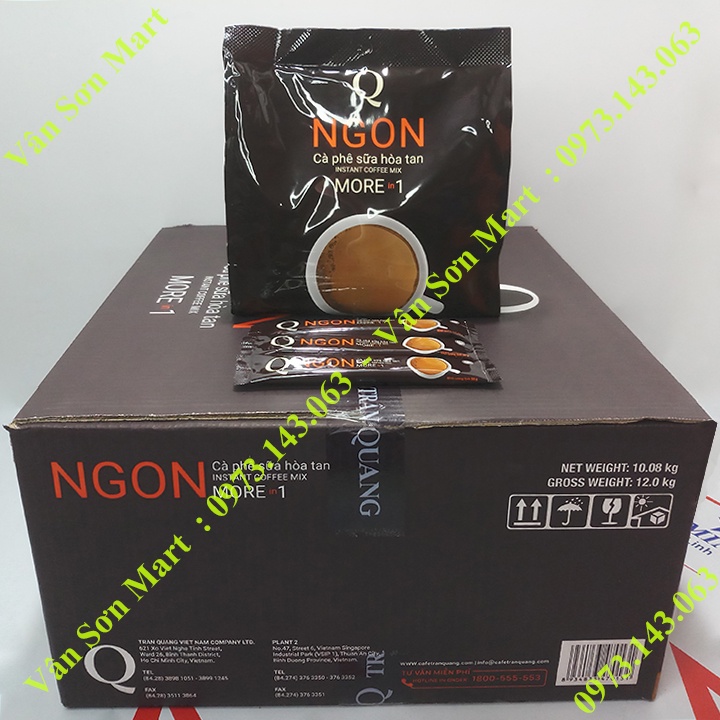 Thùng Cà phê sữa Ngon Trần Quang 21 bịch 480g (24 gói nhỏ * 20g)