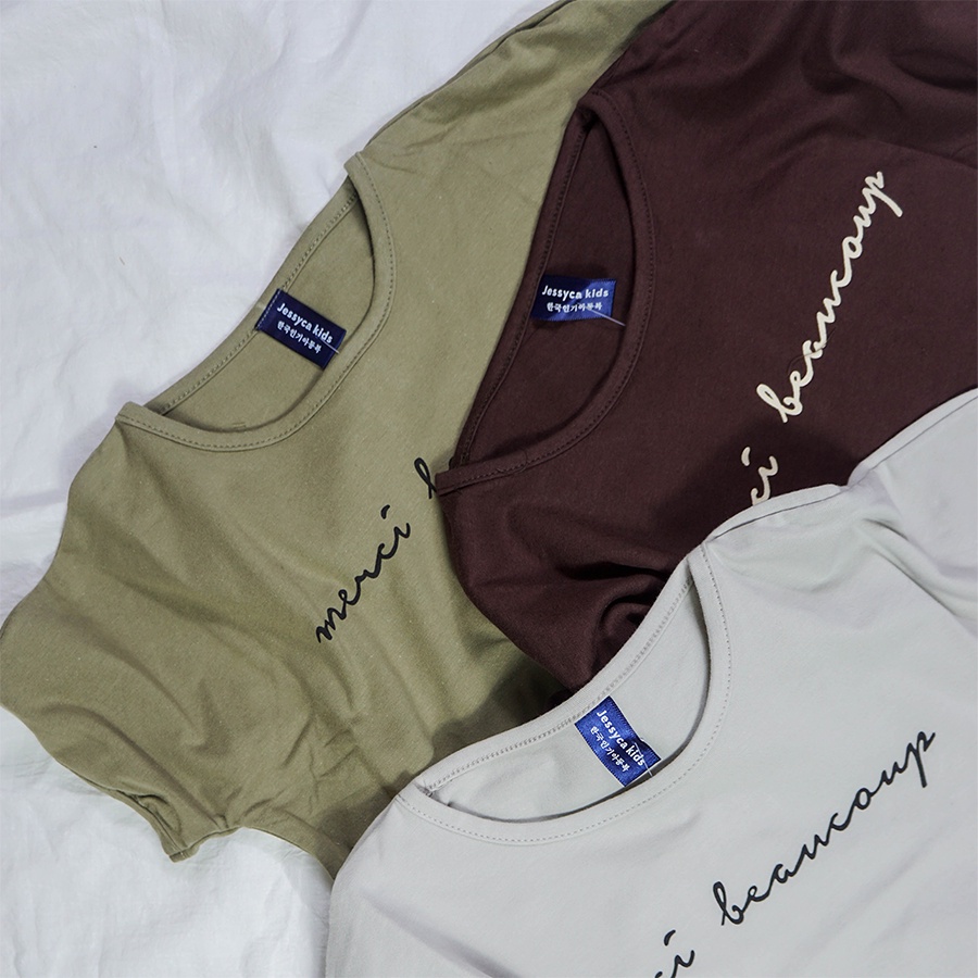 Áo phông cho bé Ongvove - Chất liệu cotton mềm mịn, thiết kế dáng basic style hàn quốc, kiểu dáng năng động 21D402SK101