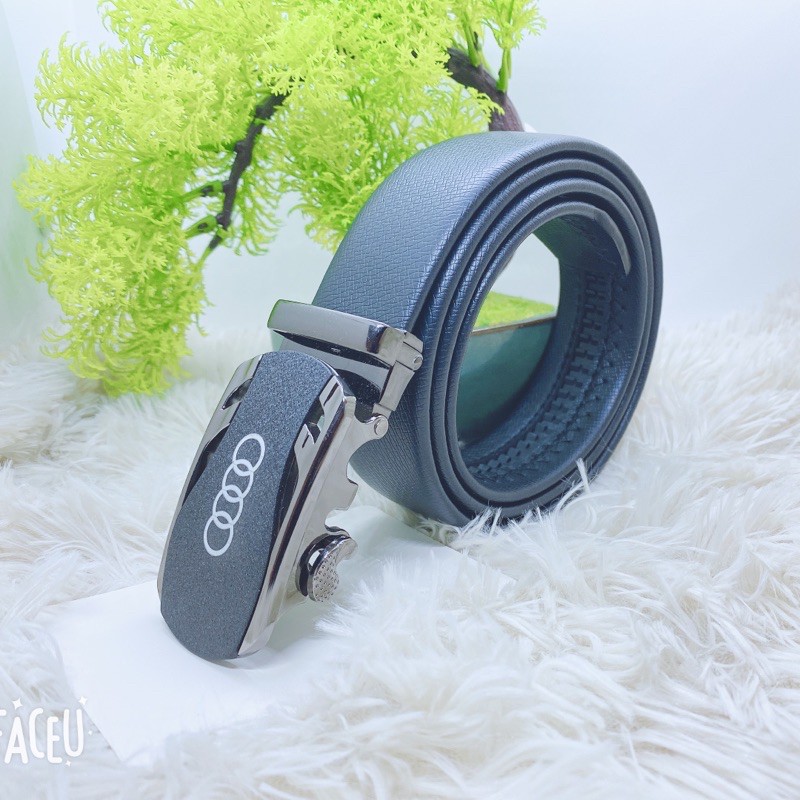 Thắt Lưng Nam,Dây Lưng Nam Mặt Hợp Kim Khoá Tự Động Mặt Sần Audi Dây Da Mềm Tổng Hợp