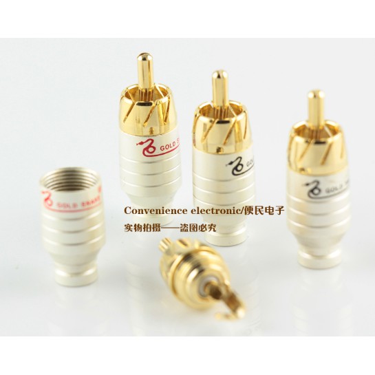 4 Cái Jack AV Gold Snake | Rắc RCA| Jack Hoa Sen | Jack Bong Sen