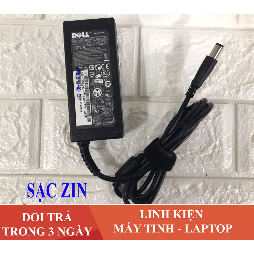 💥Sạc Laptop Dell 19.5V - 3.34A - 65W Chân kim to chính hãng dành cho dell 4110 4010 2421 2420 3450 4050 3521