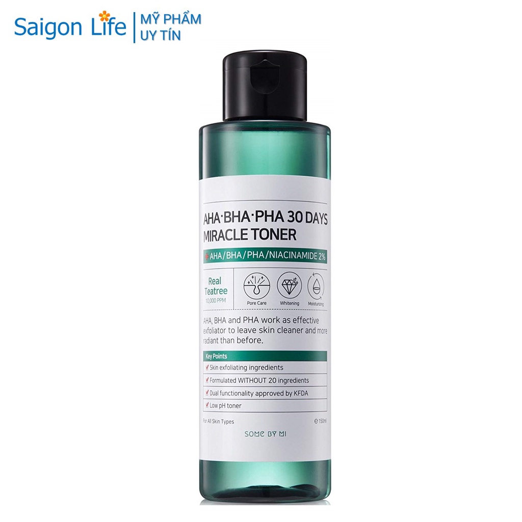 Nước Hoa Hồng Giảm Mụn, Tái Tạo Làn Da Some By Mi AHA-BHA-PHA 30 Days Miracle Toner 150ml