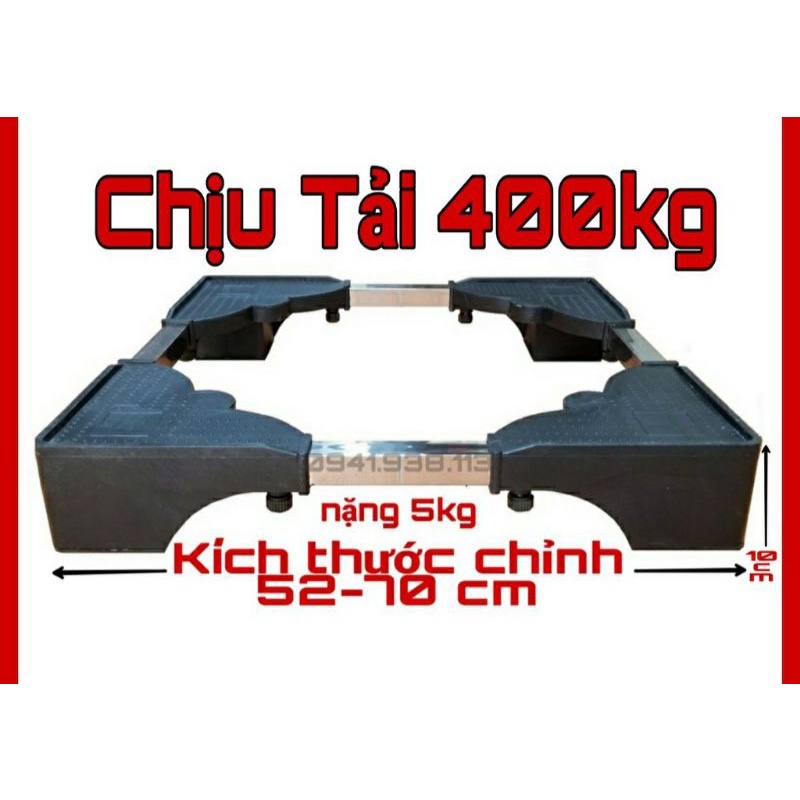 chân kệ máy giặt tủ lạnh (nặng 5kg chịu tải 400kg)chống rung lắc - điều chỉnh kích thước