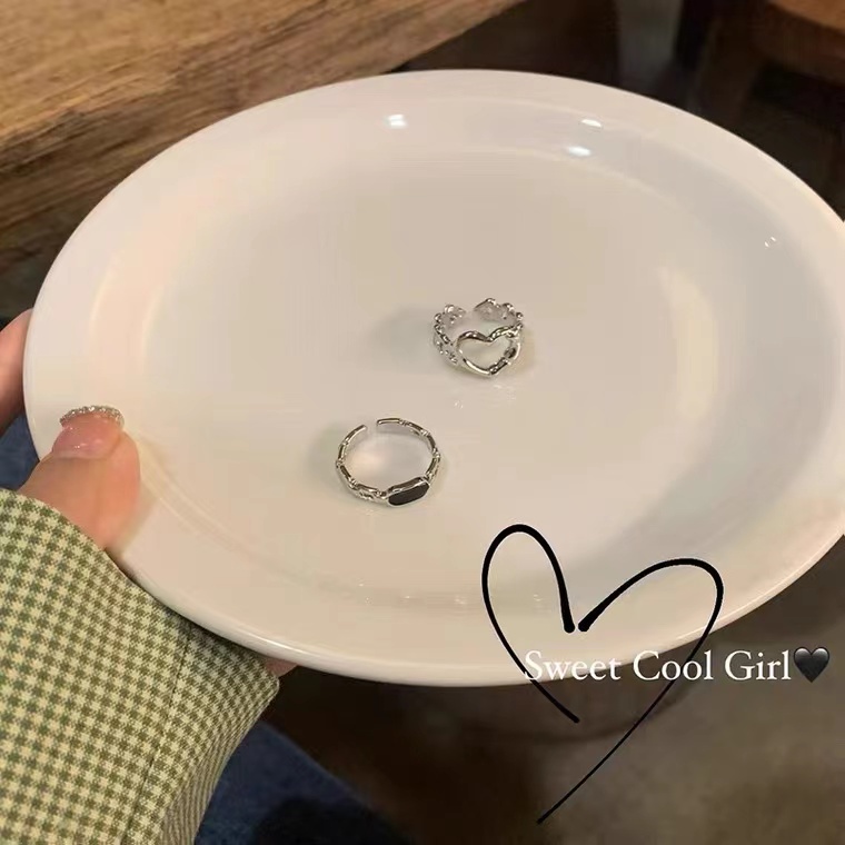 Set Nhẫn Đeo Ngón Tay Thiết Kế Hở Nhẹ Sang Trọng Thời Trang Cao Cấp Cho Nữ