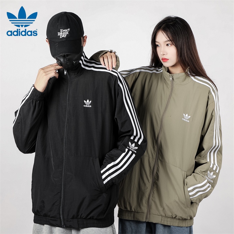 Áo Khoác Bomber Thêu Logo Adidas Thời Trang Cho Nam Nữ