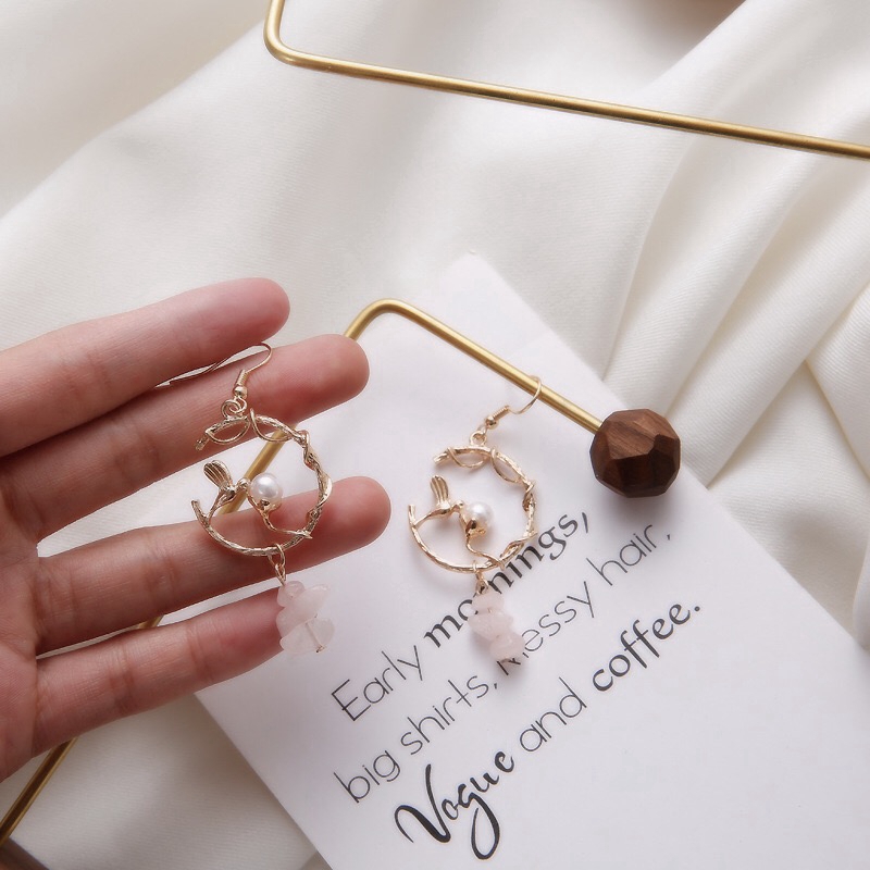 Khuyên tai kiểu dáng thanh lịch phong cách Hàn Quốc cho nữ