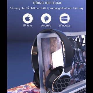 Tai nghe chụp tai bluetooth không dây SIDOTECH S70 pin trâu chống ồn chơi thể thao gaming cho điện thoại máy tính laptop