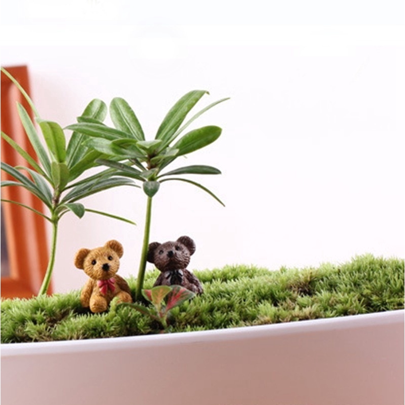 Set 4 Tượng Gấu Mini Trang Trí Sân Vườn