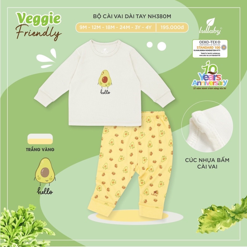 (Xả Hàng) Bộ Cài Vai Dài Tay Petit Bé Trai/Gái Lullaby 2022 (9m-4y)