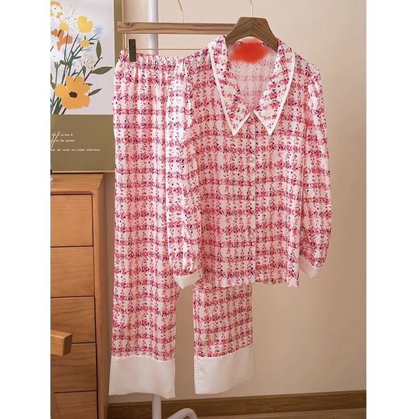 [FreeShip – Clip thật] Bộ ngủ pijama lụa tô châu tay dài cao cấp | BigBuy360 - bigbuy360.vn