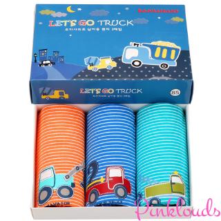 Bộ 3 Quần Lót Boxer In Hình Xe Hơi Cho Bé Trai