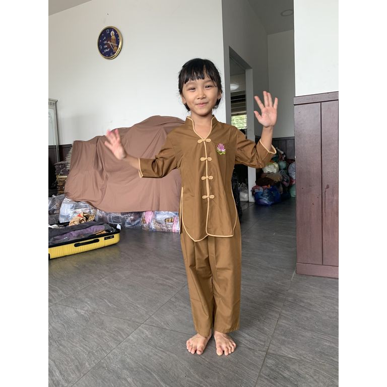 Đồ lam đi chùa, đồ đi chùa, đồ phật tử cho bé sẩm tàu