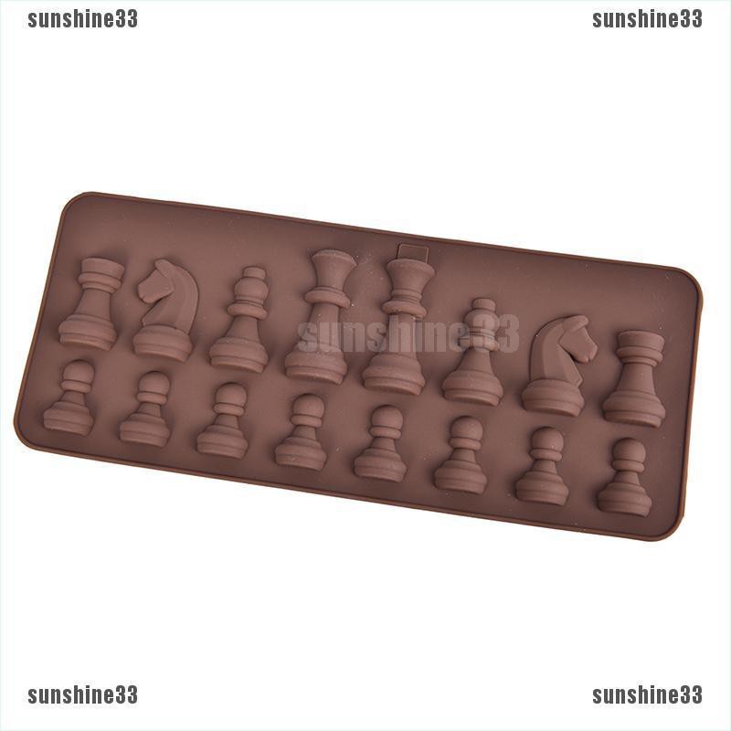 1 Khuôn Silicone Hình Cờ Vua Trang Trí Bánh