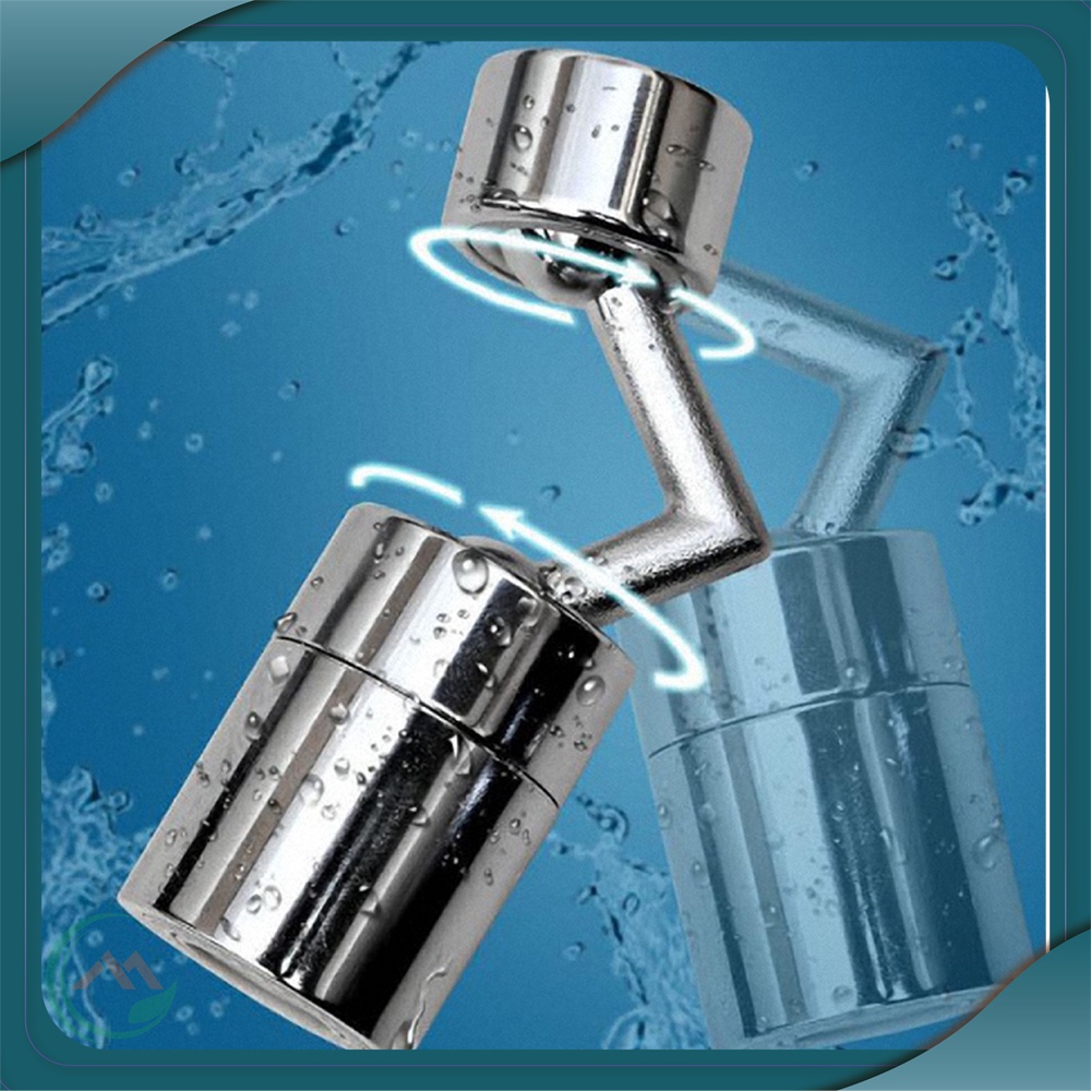 Đầu vòi Lavabo, đầu vòi tăng áp điều chỉnh 2 chế độ nước nhựa ABS màu bạc sáng xoay 720 độ siêu tiện lợi - PK064