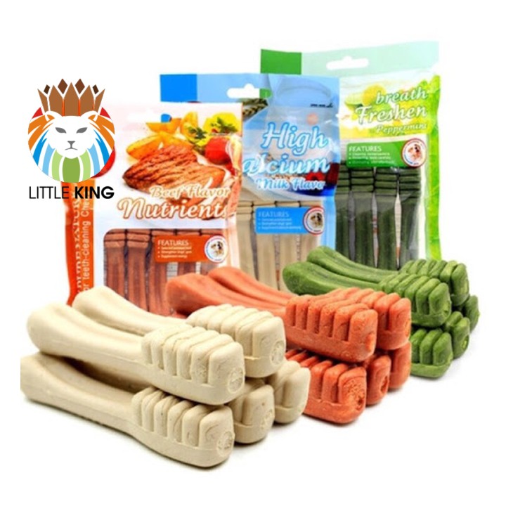 Xương Orgo cho chó gặm 90gr hương vị sữa giúp sạch răng, thơm miệng và bổ xung canxi Little King pet shop