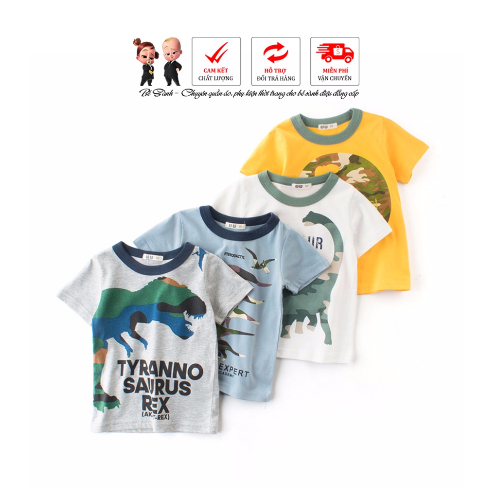 Áo thun bé trai cộc tay 27KIDS vải Cotton thoáng mát hàng xuất Âu Mỹ