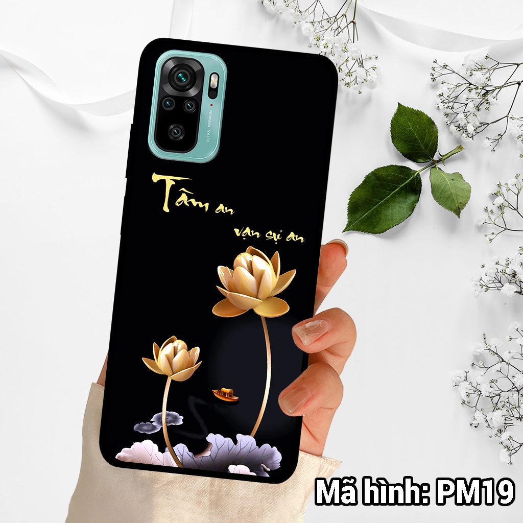 Ốp điện thoại XIAOMI REDMI NOTE 10/10 PRO in hình tâm an vạn sự an – lưng kính tráng gương viền dẻo