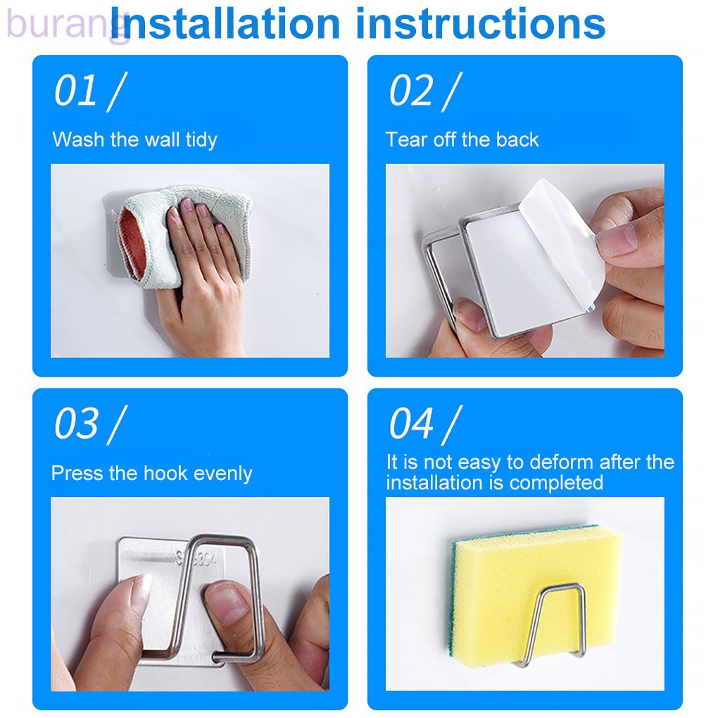 Giá đỡ miếng xốp bọt biển rửa chén bằng thép không gỉ chất lượng cao
