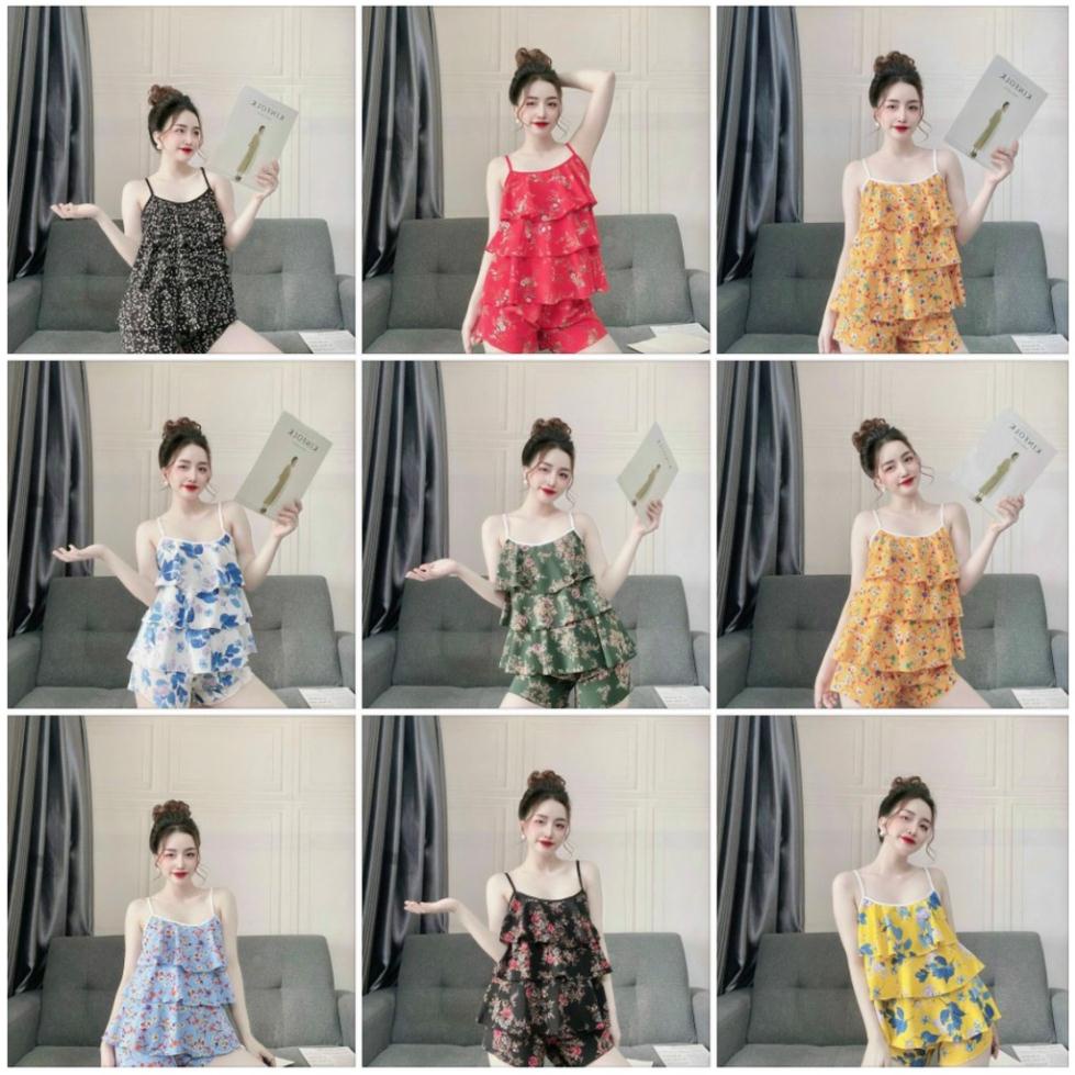 S11 Đồ bộ mặc nhà áo hai dây không cần mặc bra, size dưới 57kg (S11) CAO CẤP | BigBuy360 - bigbuy360.vn